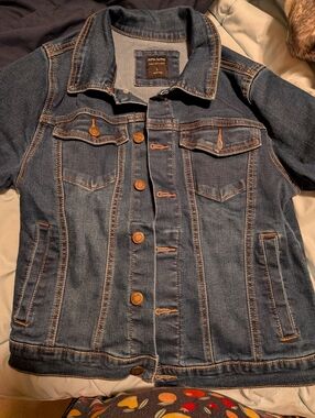 Nina Rossi Dark Wash Denim Blue Jean Jacket Women's Size Large Like New